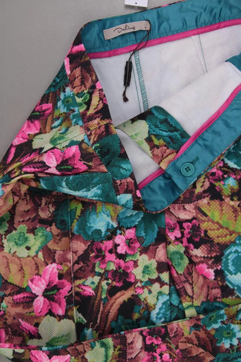 Darling Stoffhose Gr. S mit Blumenmuster mehrfarbig aus Polyester