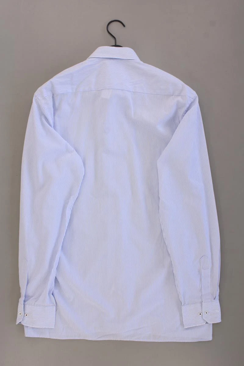 Eterna Langarmhemd für Herren Gr. Hemdgröße 41/16 blau aus Baumwolle