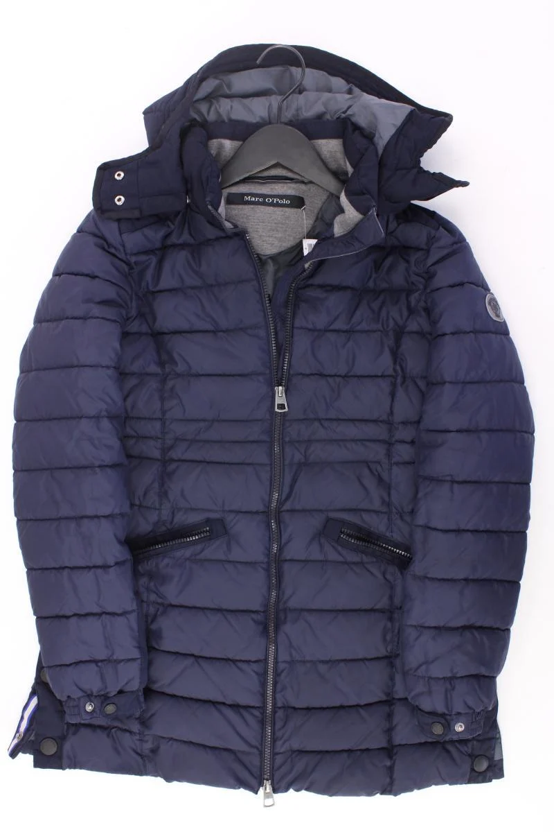 Marc O'Polo Kapuzenmantel Gr. 36 blau aus Polyester