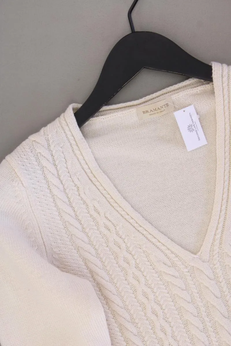 Bramante Zopfpullover für Herren Gr. 48 creme aus Wolle