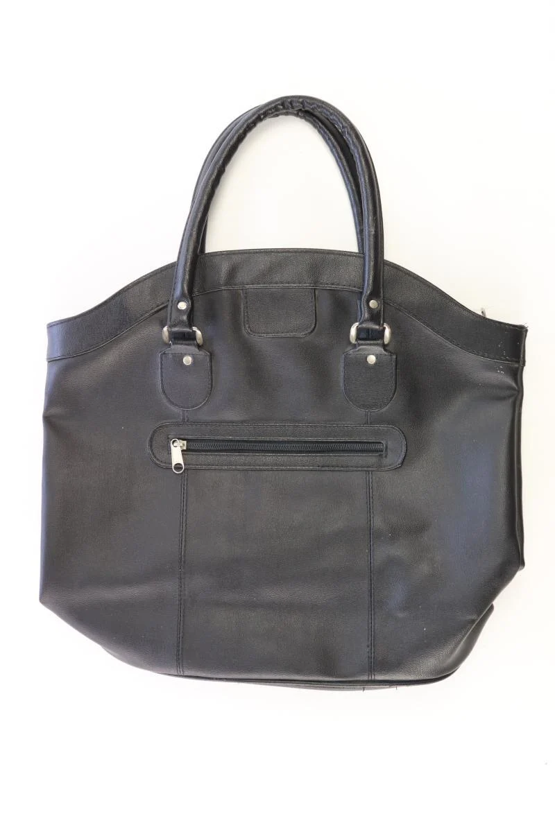 Henkeltasche schwarz aus Kunstleder