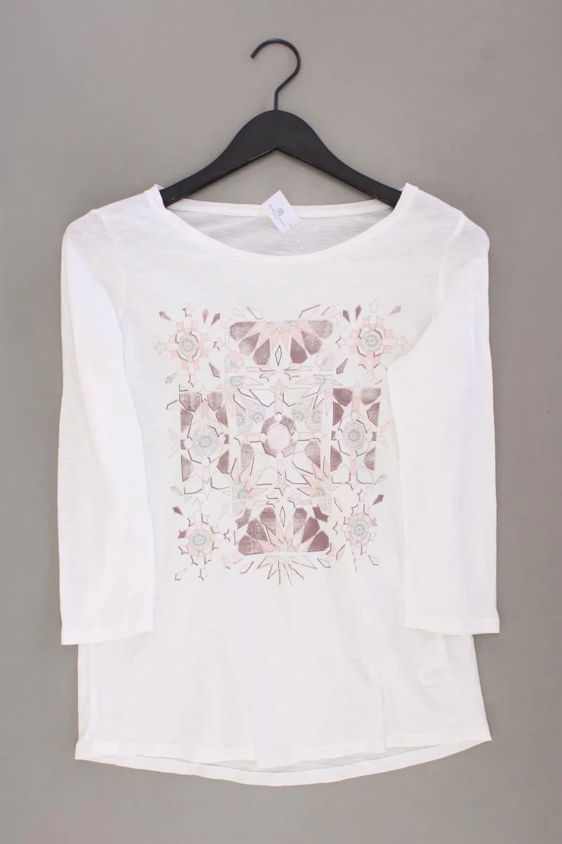 Esprit Printshirt Gr. S 3/4 Ärmel weiß aus Baumwolle