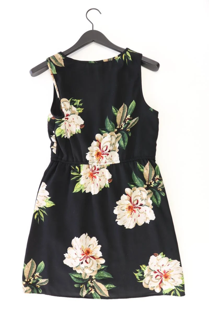 PIGALLE Midikleid Gr. 38 mit Blumenmuster Ärmellos schwarz aus Polyester