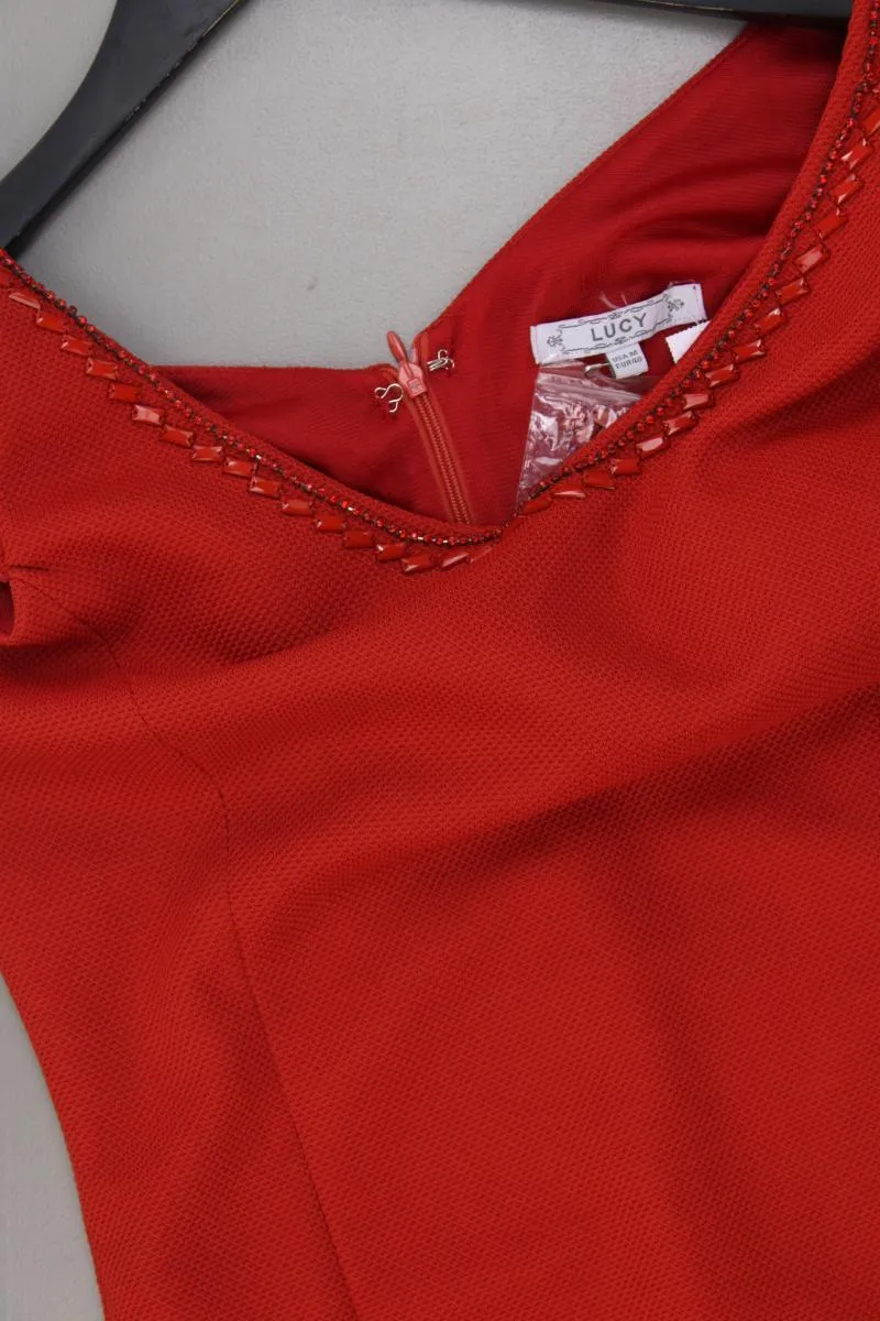 Lucy Etuikleid Gr. S neuwertig Kurzarm orange aus Polyester