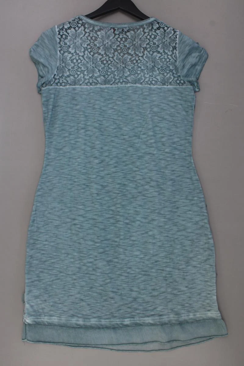 Tesini Kurzarmkleid Gr. 40 mit Pailletten türkis aus Viskose