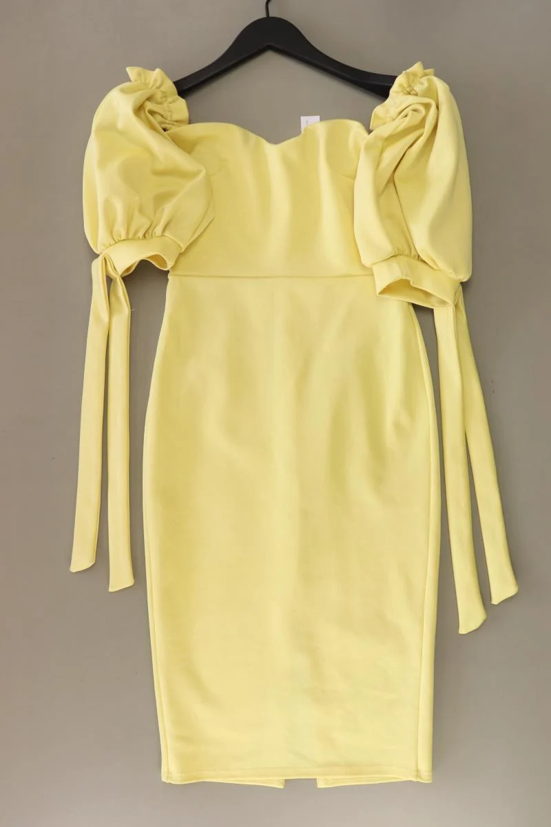 True Violet Schlauchkleid Gr. UK 8 (XS) Kurzarm gelb aus Polyester