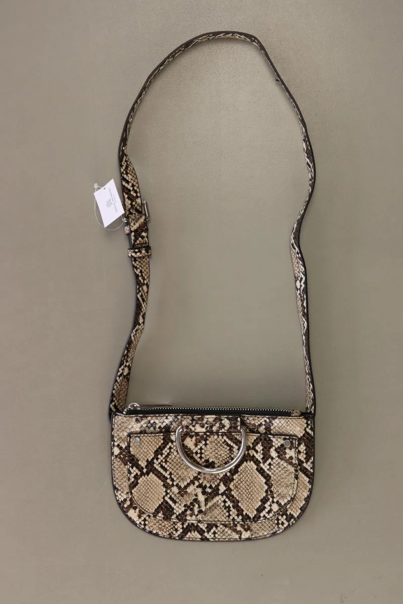 Zara Bauchtasche mit Tierdruck braun aus Kunstleder