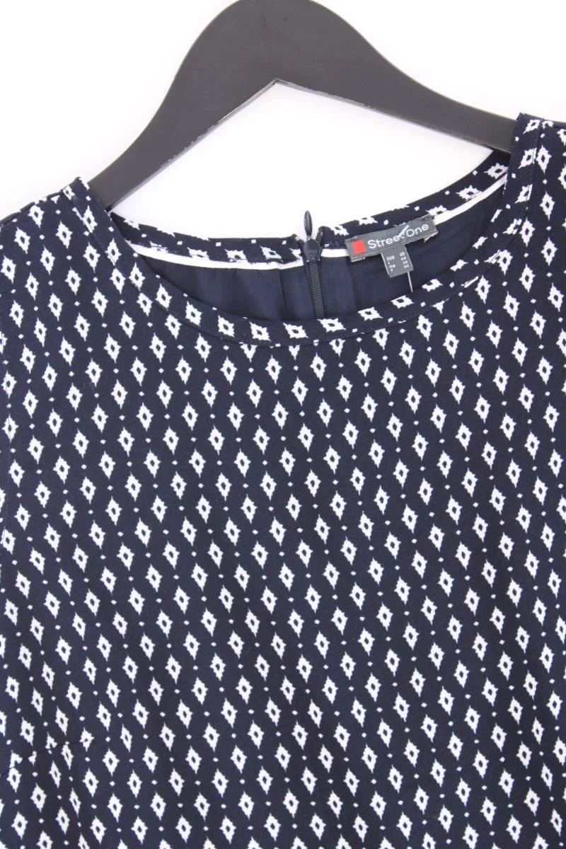 Street One Regular Top Gr. 40 geometrisches Muster blau aus Polyester