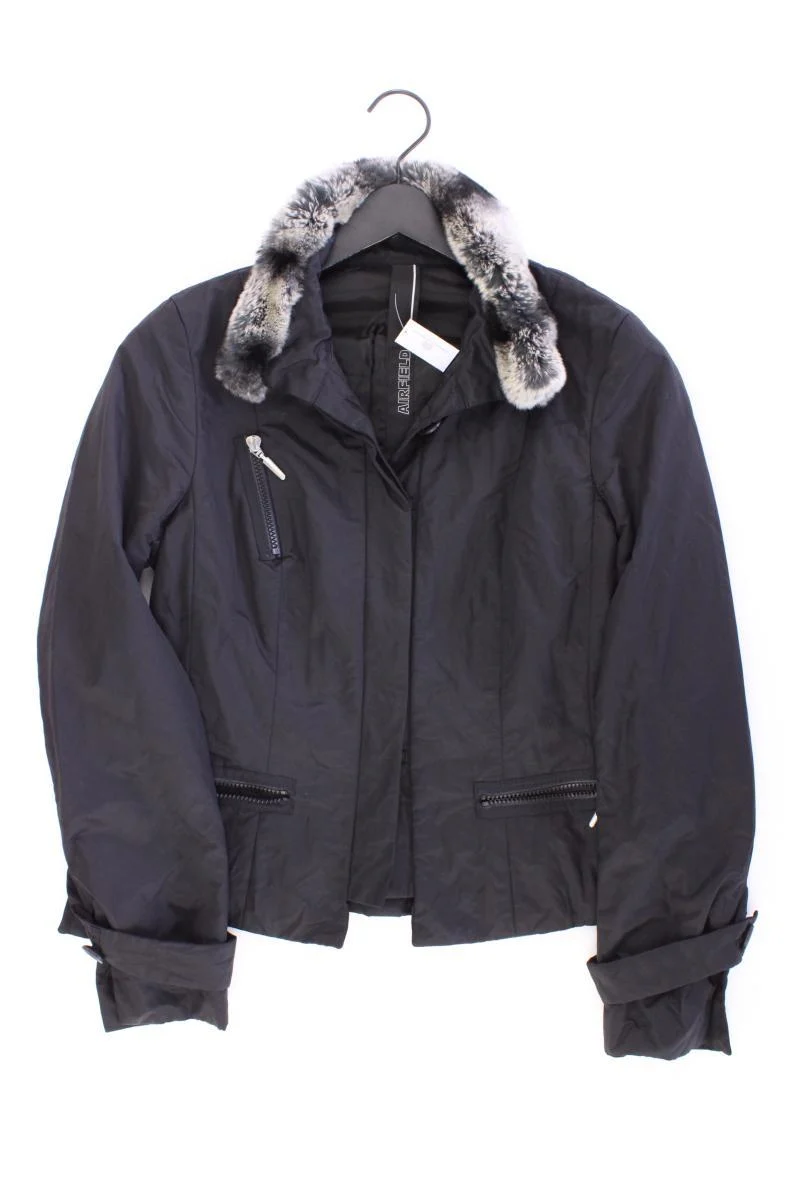 Airfield Übergangsjacke Gr. 36 schwarz aus Baumwolle