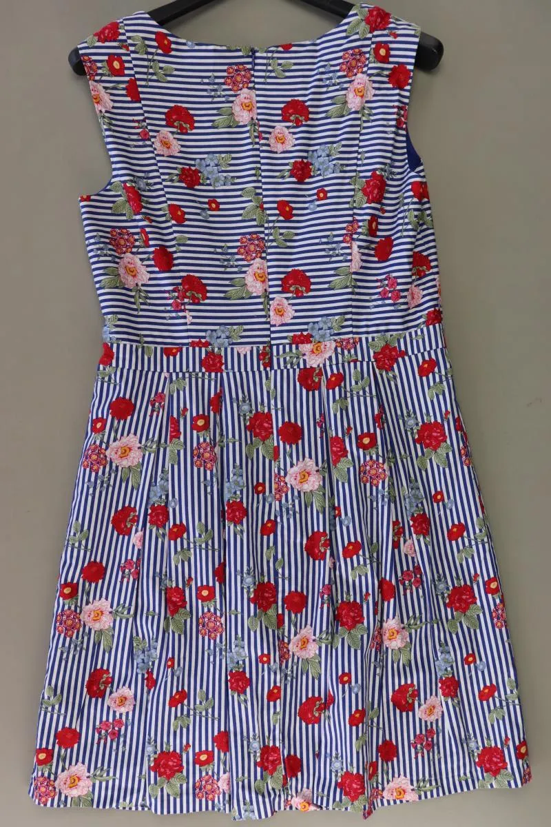 s.Oliver Midikleid Gr. 40 gestreift neuwertig Ärmellos blau aus Polyester