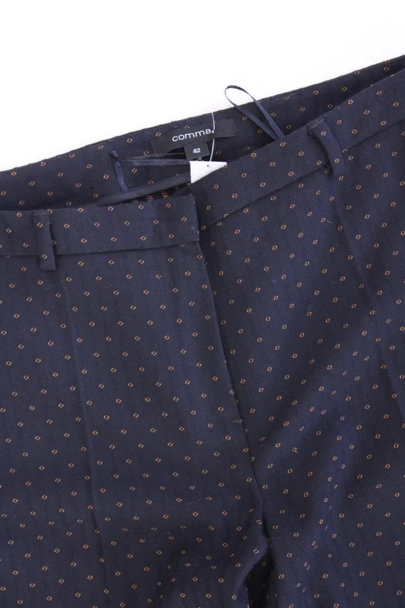 comma, Anzughose Gr. 42 blau aus Polyester