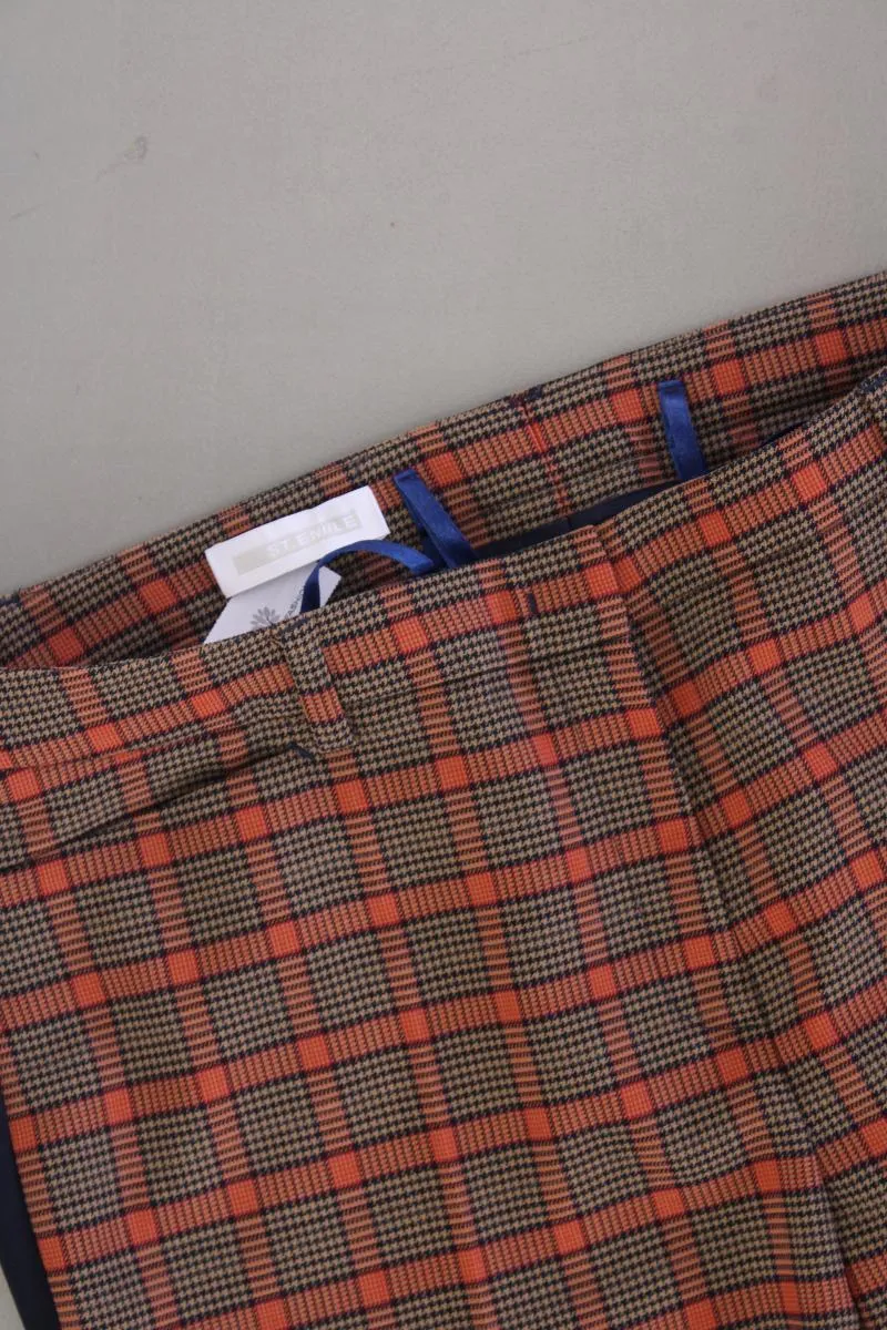 St. Emile Stoffhose Gr. 42 kariert neuwertig orange aus Polyester