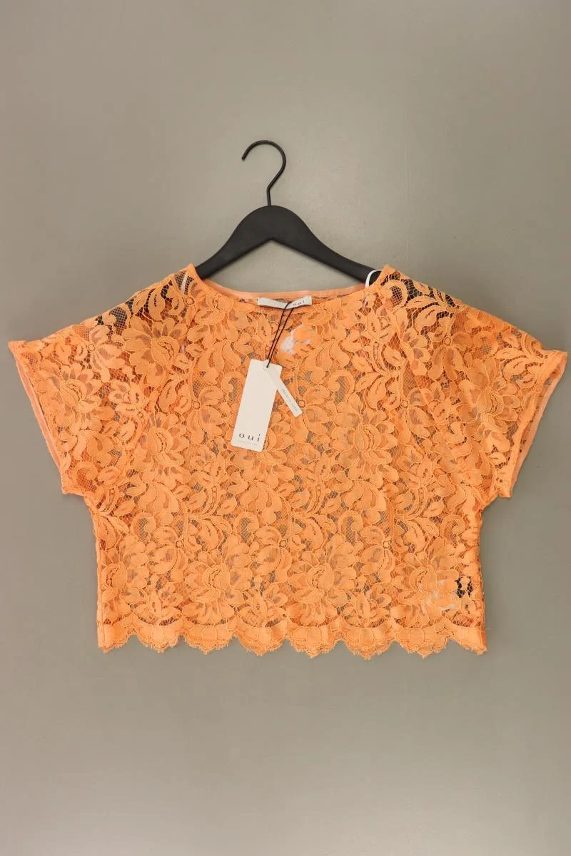 Oui Shirt mit Spitze Gr. 36 neu mit Etikett Neupreis: 159,95€! Kurzarm orange