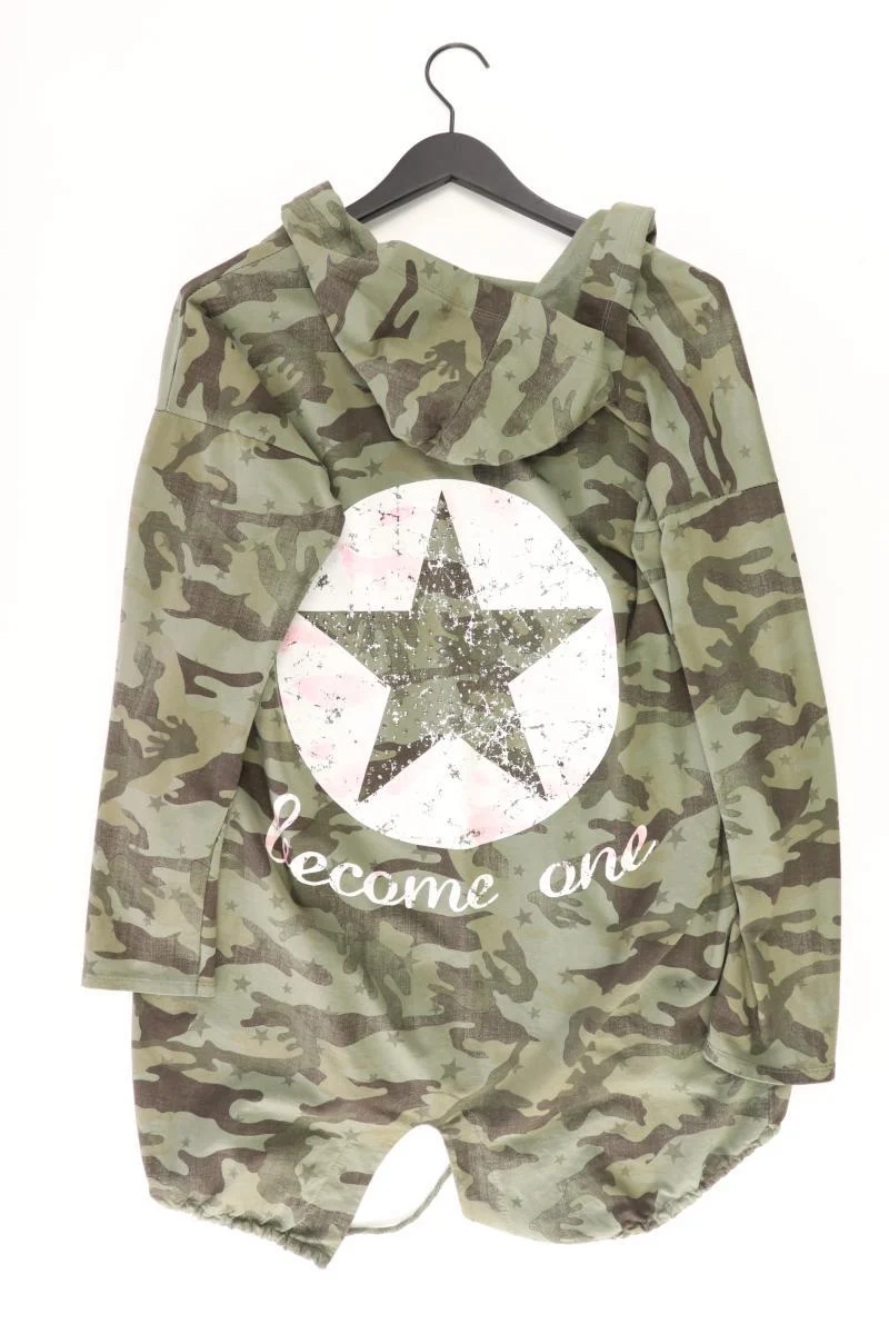 Sweatjacke Gr. M camouflage Langarm olivgrün
