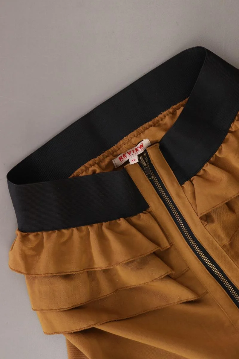 Review Kurzer Rock Gr. XS gelb aus Rayon