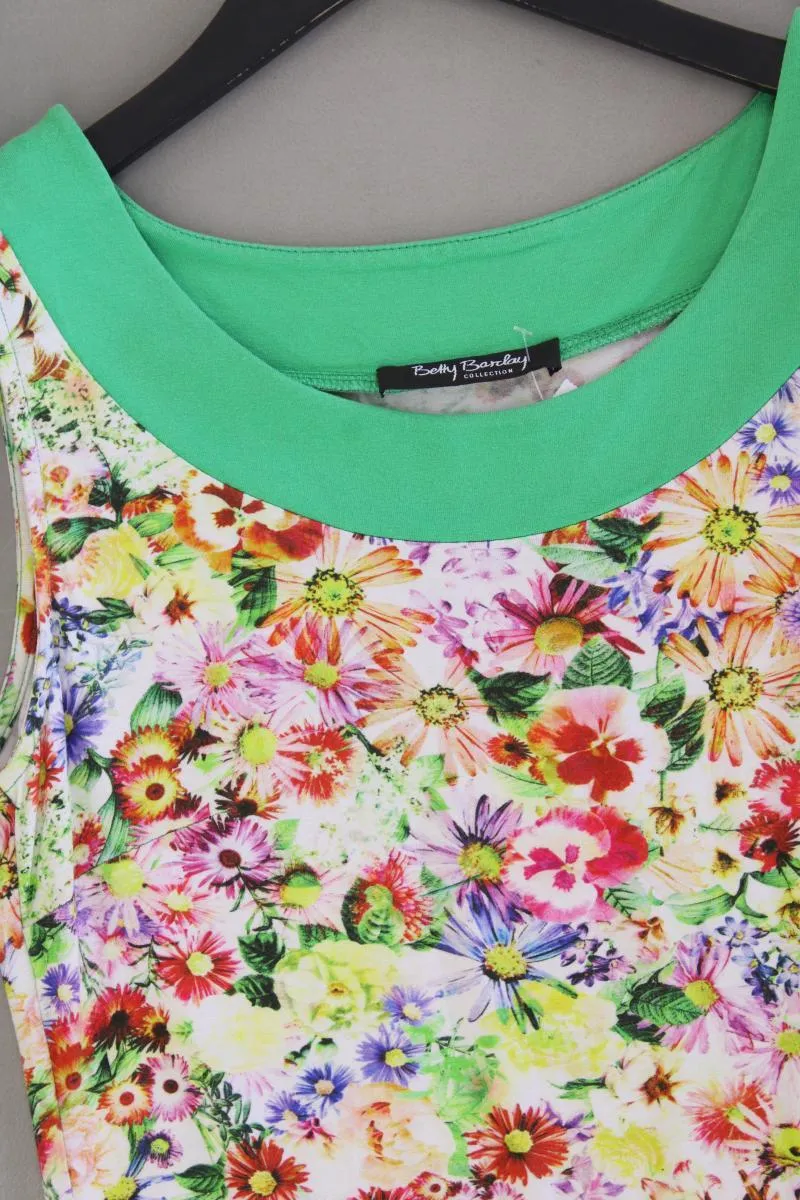 Betty Barclay Midikleid Gr. 36 mit Blumenmuster Ärmellos grün