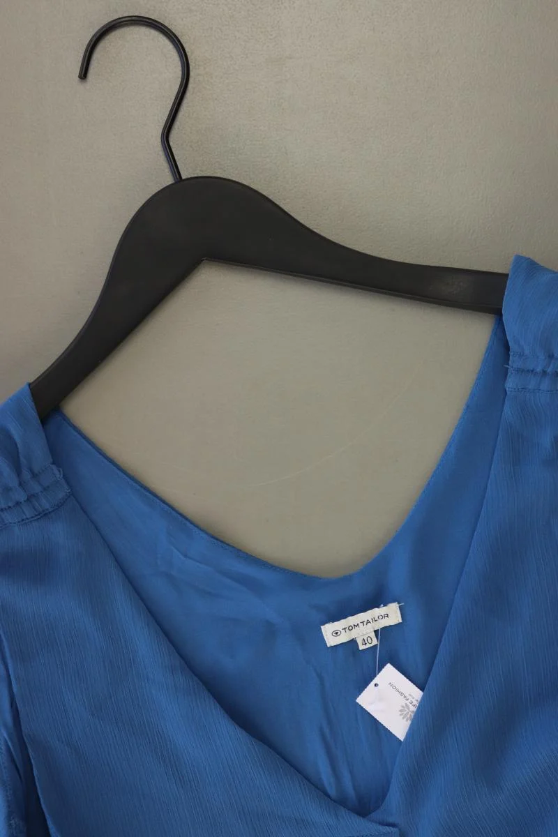 Tom Tailor Midikleid Gr. 40 Ärmellos blau aus Polyester