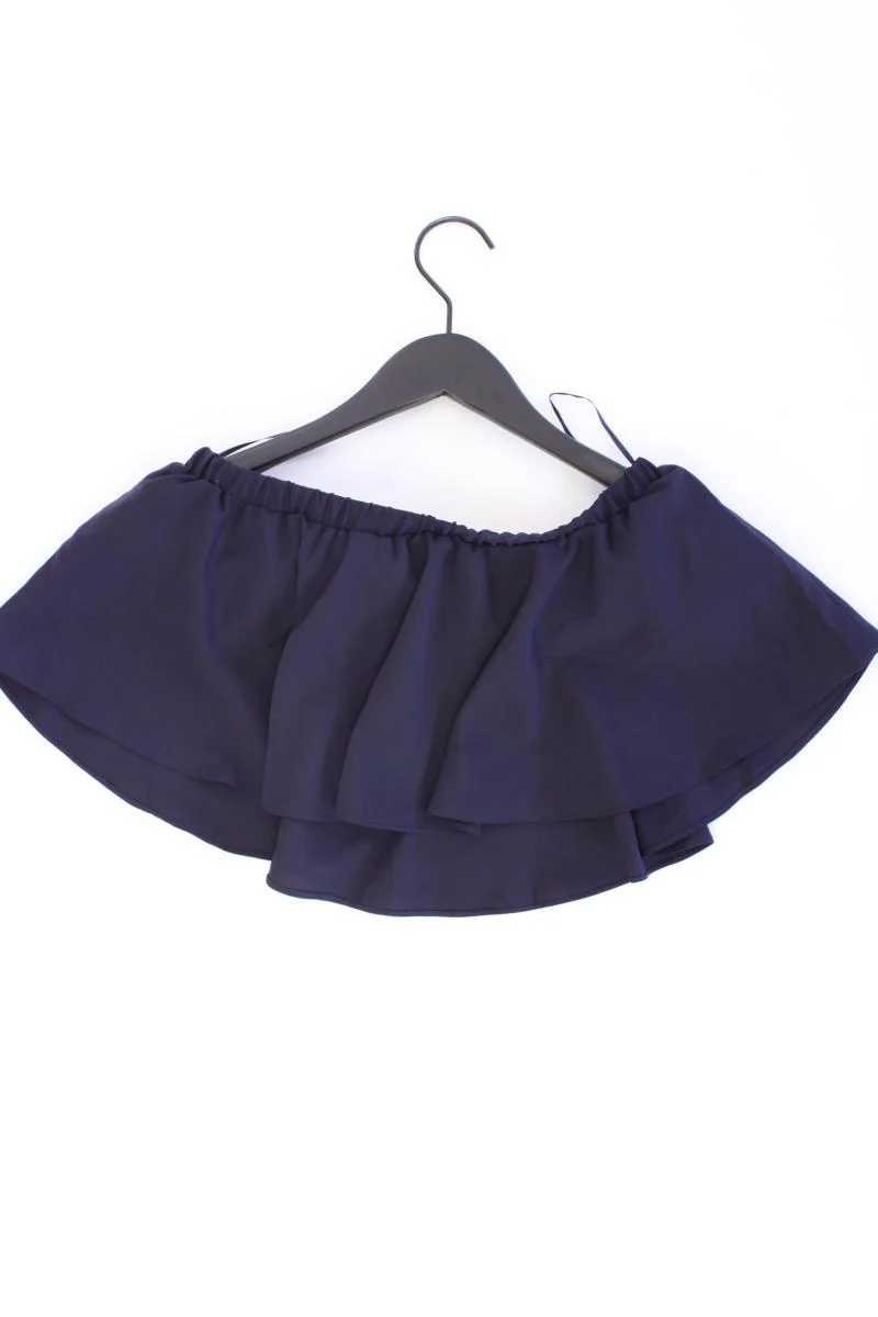 NA-KD X Linn Ahlborg Croppped Flounce Top Gr. 38 mit Carmen-Ausschnitt blau