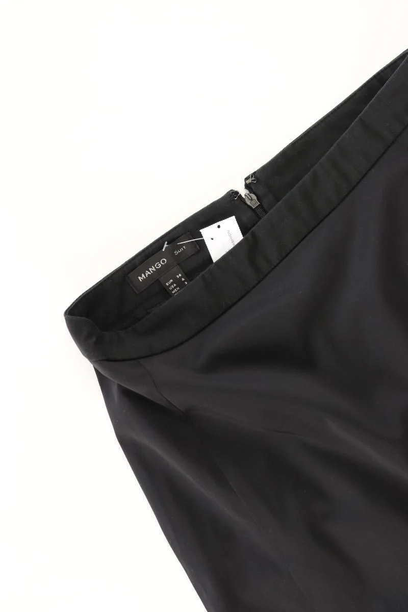 Mango Bleistiftrock Gr. 36 schwarz aus Baumwolle