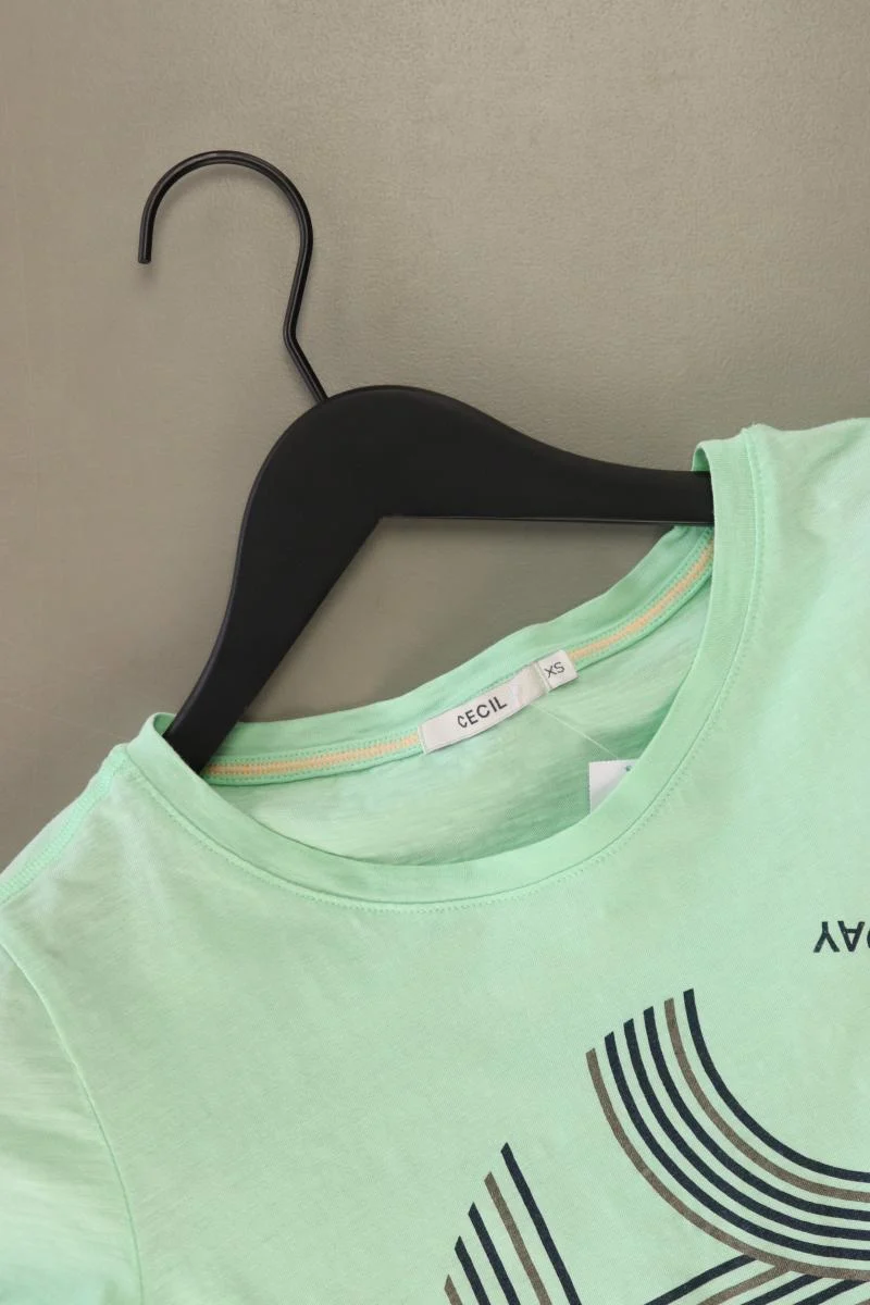 Cecil T-Shirt Gr. XS Kurzarm grün