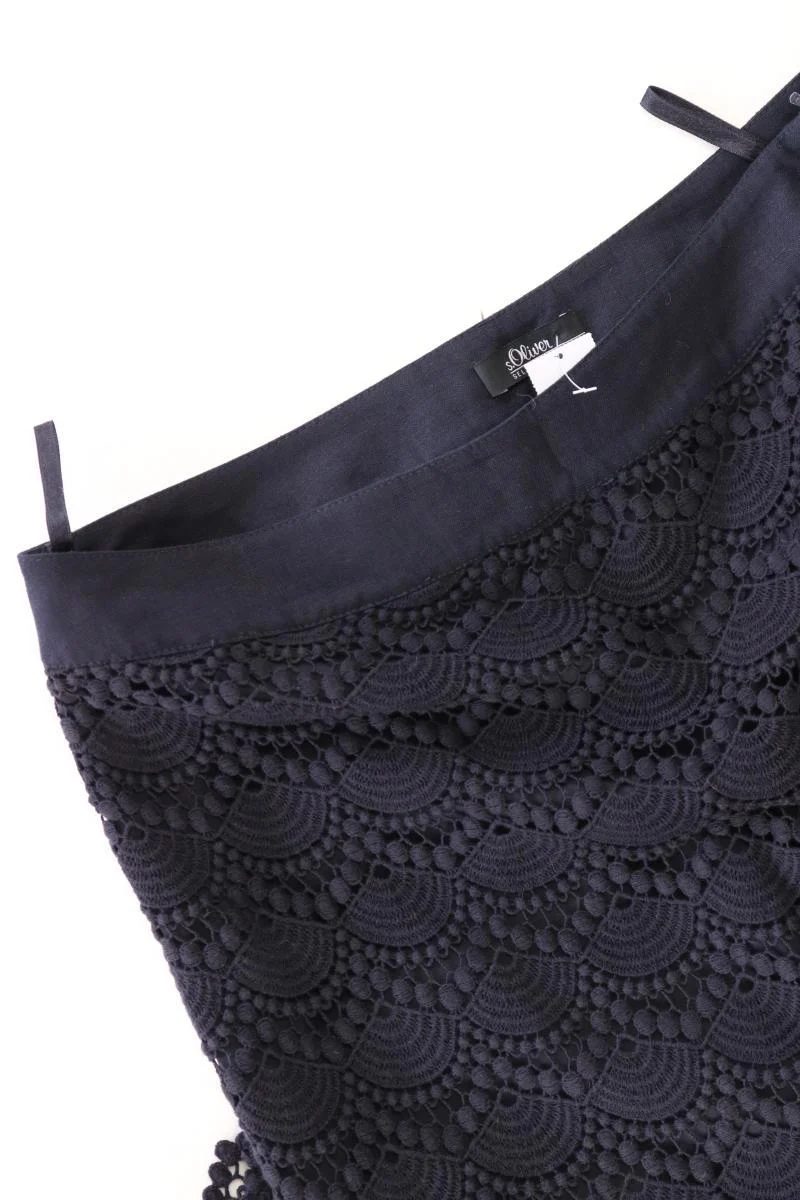 s.Oliver Selection Leinenrock Gr. 36 schwarz