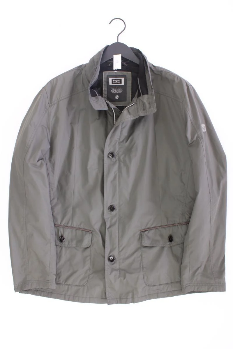 Bugatti Lange Jacke für Herren Gr. 56 grau aus Polyester