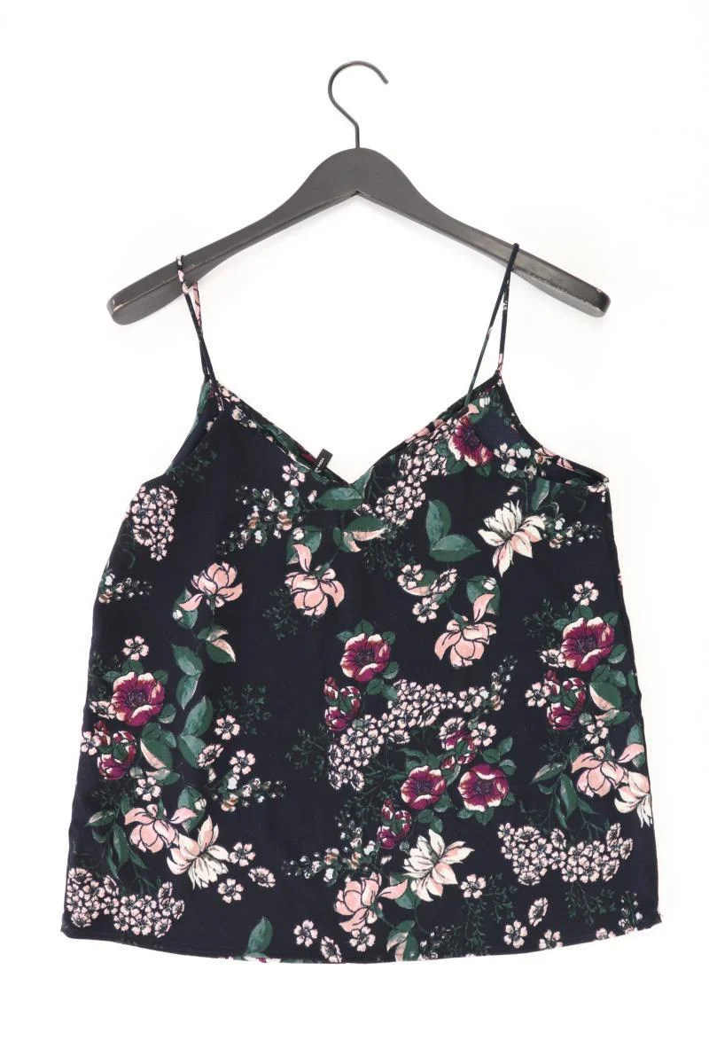 Vero Moda Spaghetti-Top Gr. M mit Blumenmuster schwarz aus Polyester