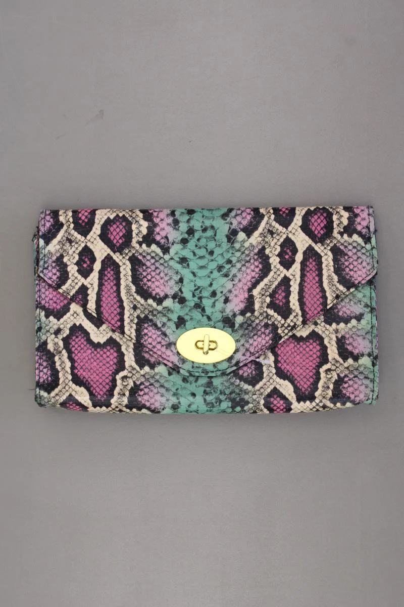 H&M Clutch mit Tierdruck mehrfarbig