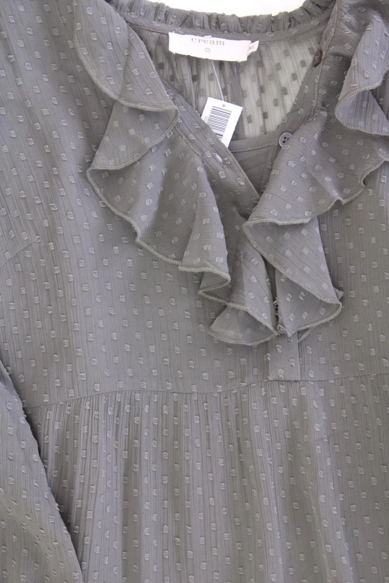 Cream Chiffonkleid CRLibasa Dress Gr. 36 neuwertig Langarm grau aus Polyester