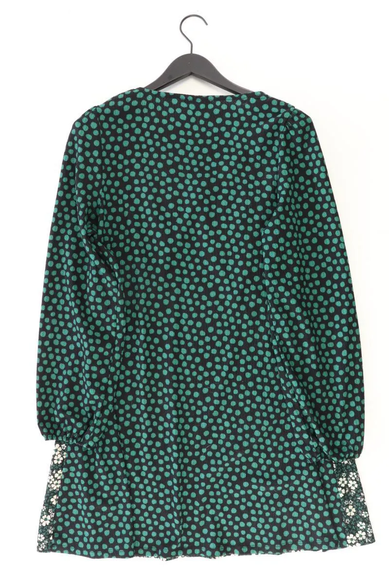 Topshop Langarmkleid Gr. 46 mit Blumenmuster grün