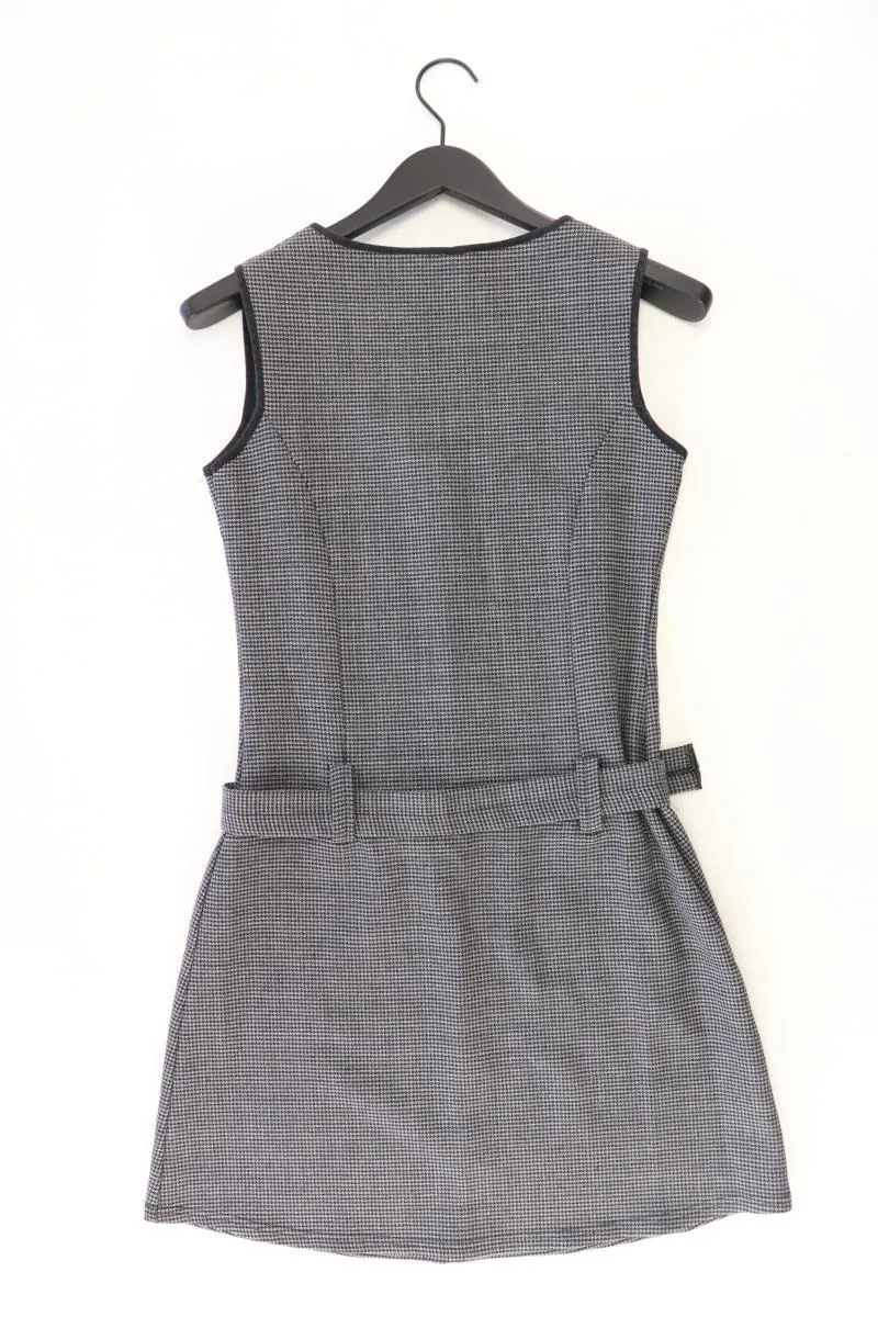 Loft Bleistiftkleid Gr. 38 hahnentritt mit Gürtel Ärmellos grau