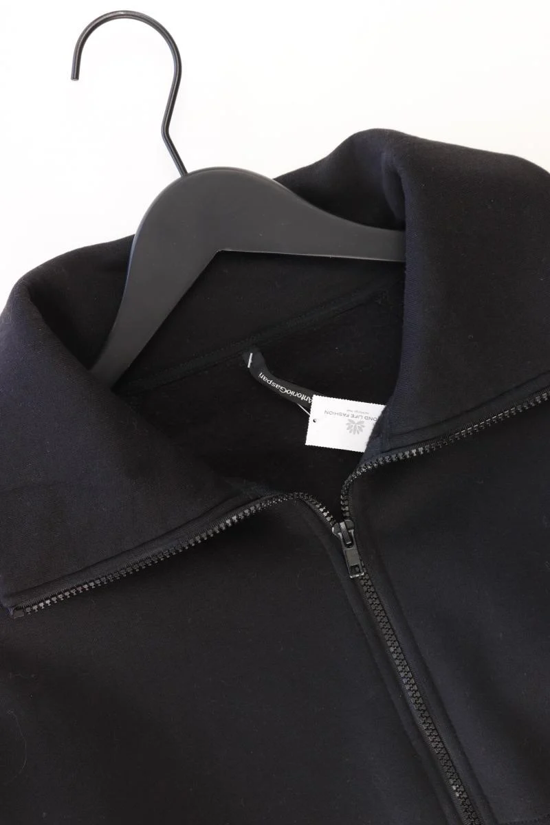 pier antonio gaspari Lange Jacke Gr. IT 46 (M) schwarz aus Baumwolle