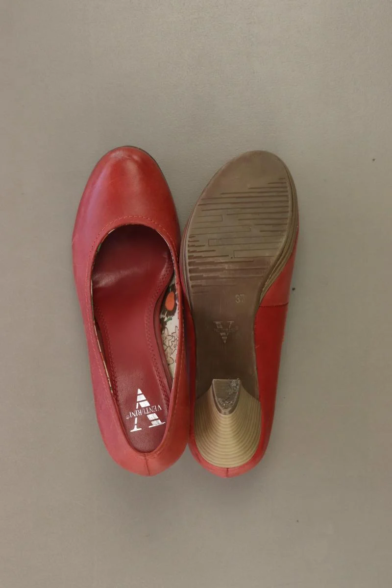 Venturini Milano Pumps Gr. 37 rot aus Leder