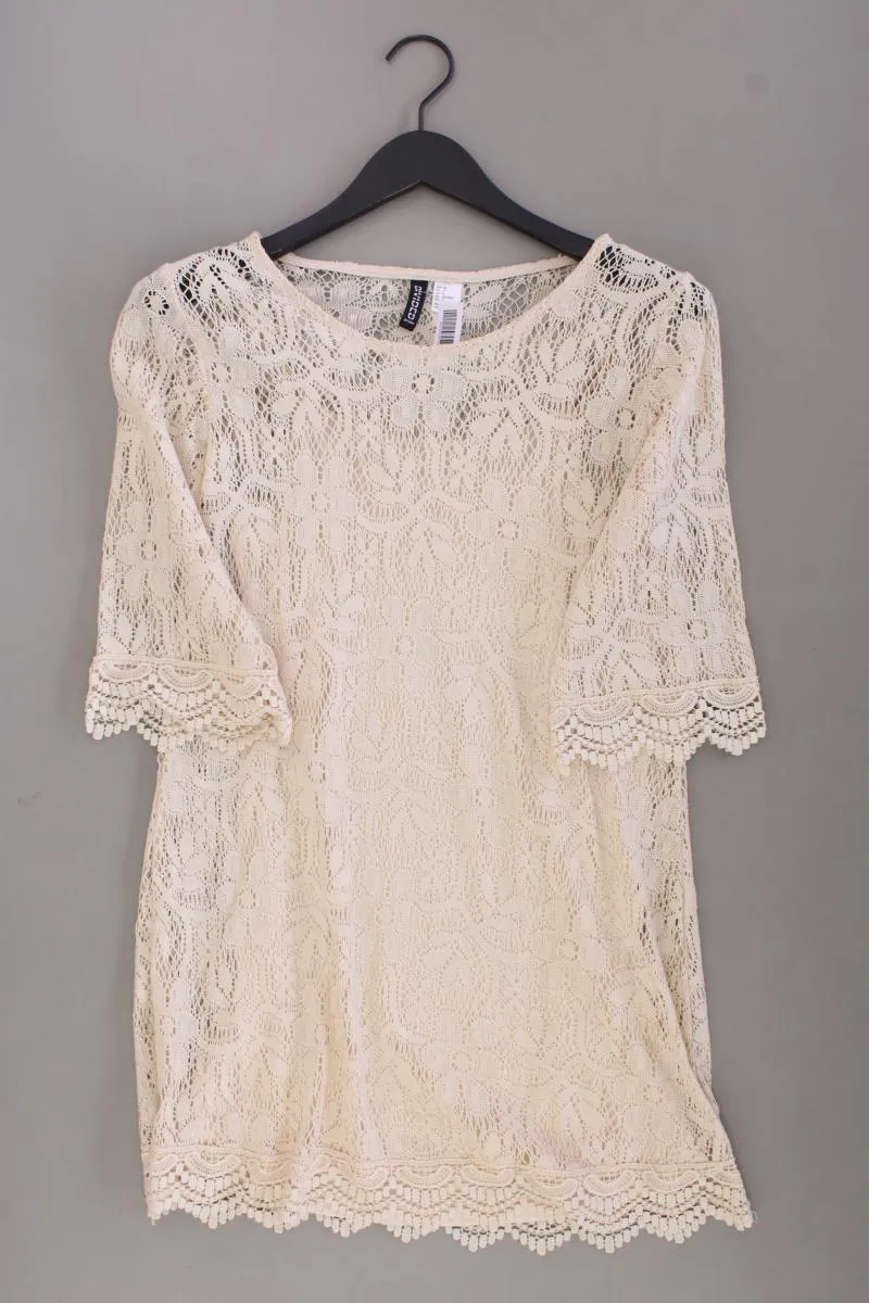 H&M Spitzenkleid Gr. 36 neuwertig 3/4 Ärmel creme aus Polyester