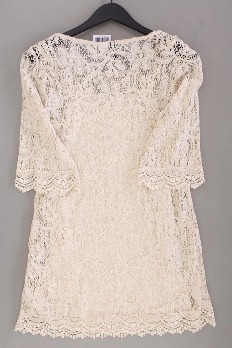 H&M Spitzenkleid Gr. 36 neuwertig 3/4 Ärmel creme aus Polyester