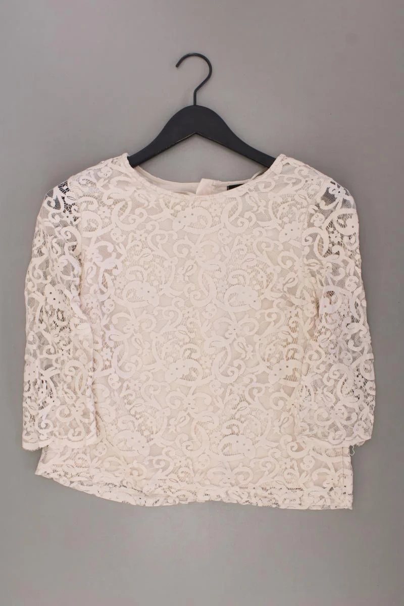 Regular Shirt Gr. S neuwertig 3/4 Ärmel creme aus Baumwolle