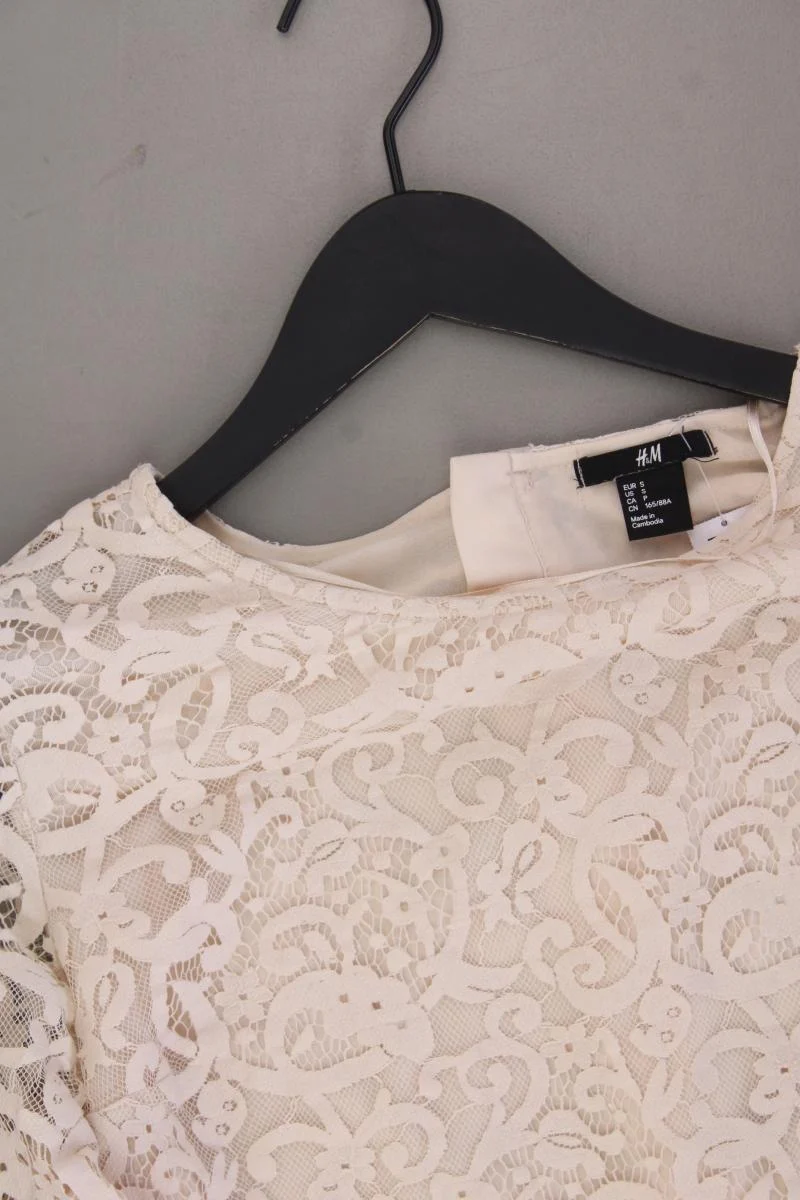 Regular Shirt Gr. S neuwertig 3/4 Ärmel creme aus Baumwolle