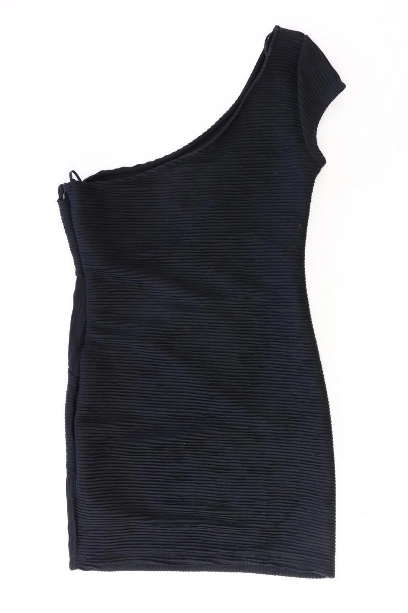 Zara One-Shoulder-Kleid Gr. M Kurzarm schwarz aus Polyester