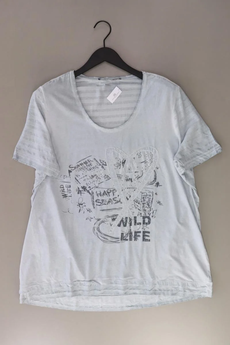 Cosima T-Shirt Gr. 48 Kurzarm blau aus Viskose