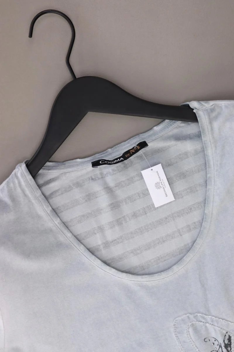 Cosima T-Shirt Gr. 48 Kurzarm blau aus Viskose