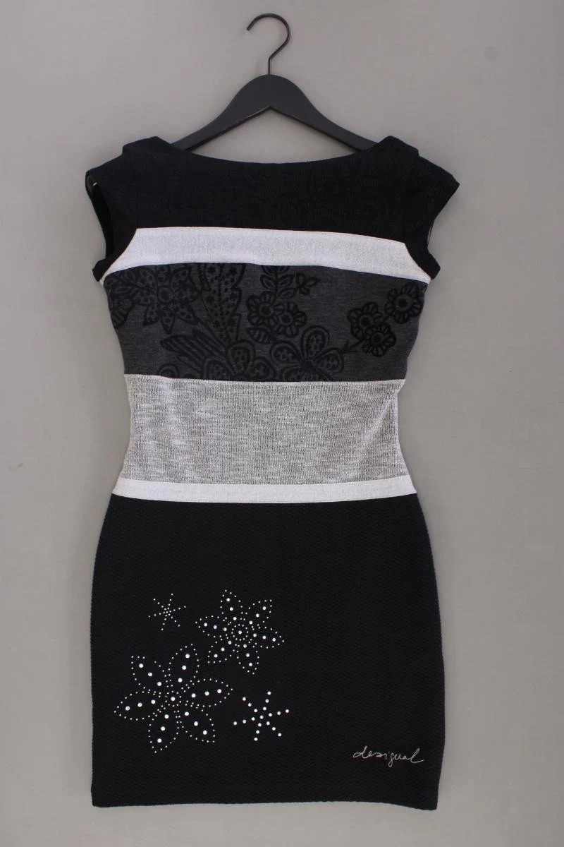 Desigual Etuikleid Gr. S Kurzarm schwarz aus Polyester