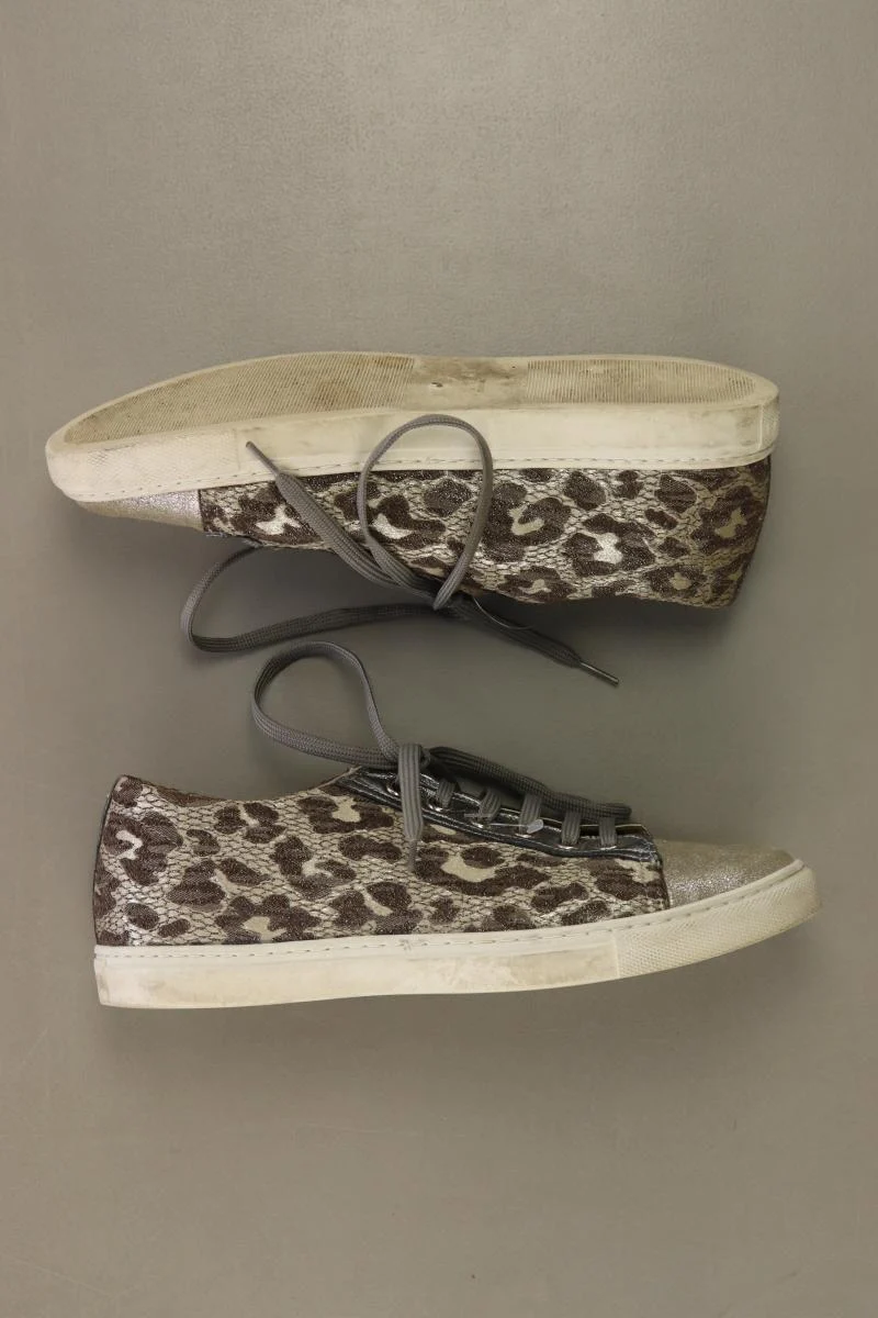 Sneaker Gr. 36 mit Tierdruck silber
