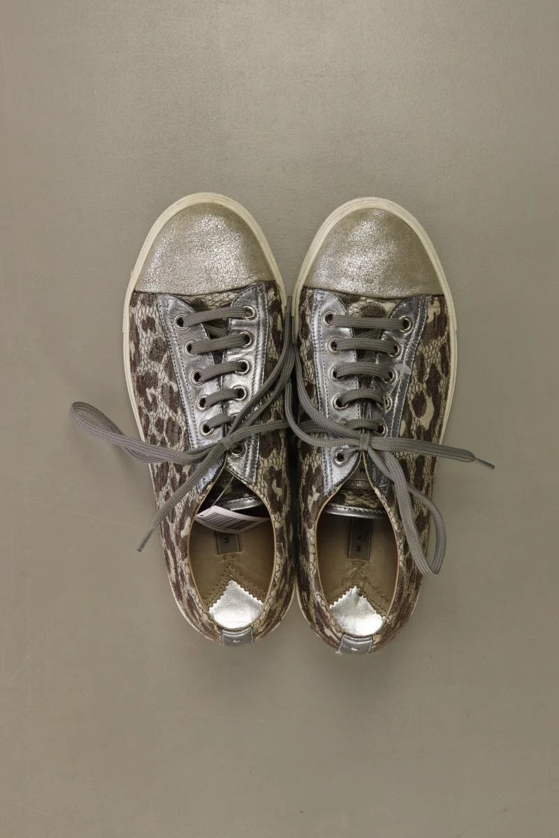Sneaker Gr. 36 mit Tierdruck silber