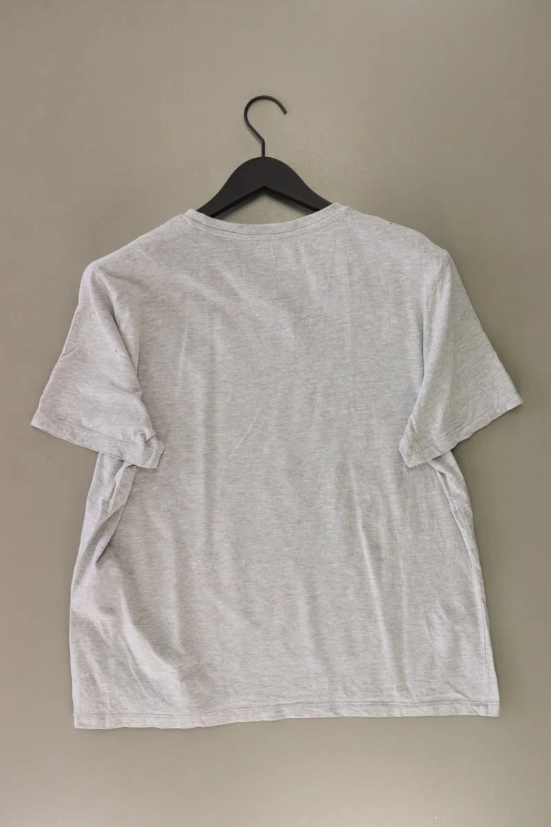 Kitaro Printshirt für Herren Gr. L Kurzarm grau aus Baumwolle