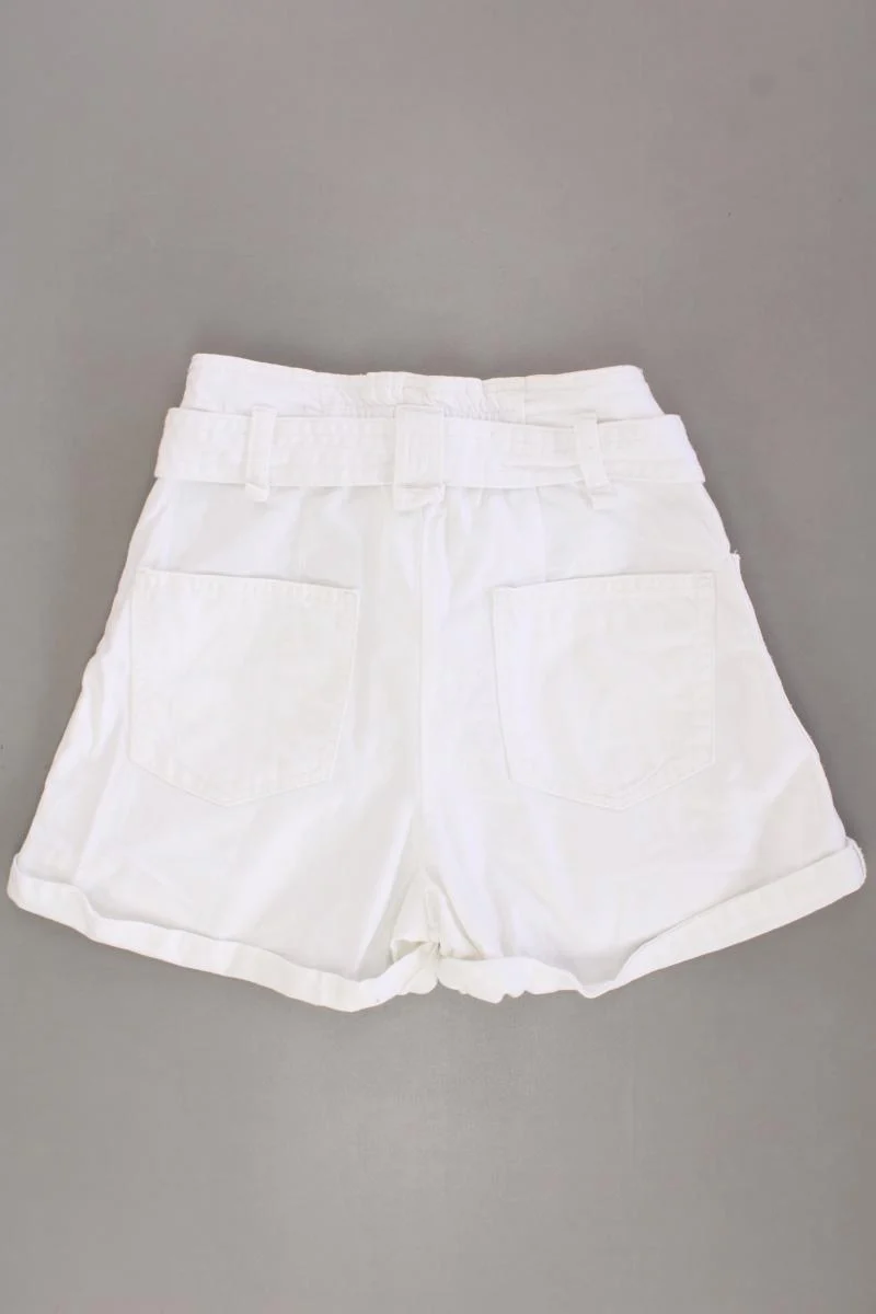 Bershka Shorts Gr. 36 weiß aus Baumwolle