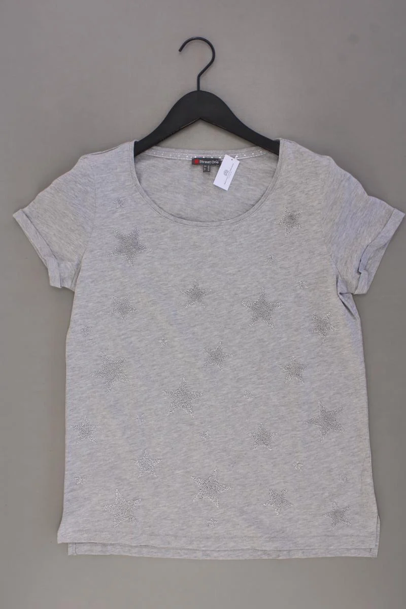 Street One T-Shirt Gr. 36 Kurzarm grau