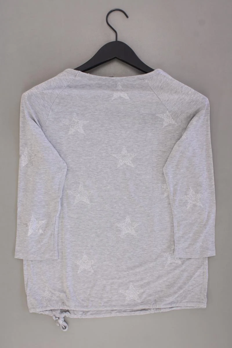 Street One Shirt mit Sternenmuster Gr. 36 neuwertig 3/4 Ärmel grau