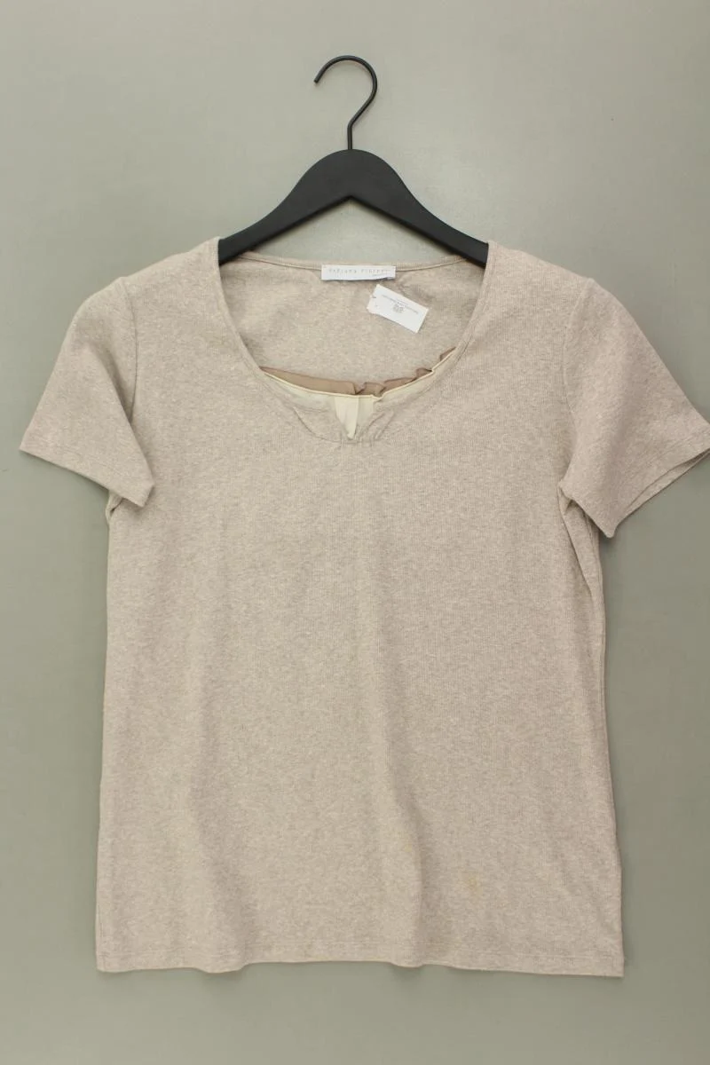 Fabiana Filippi Strickshirt Gr. IT 50 Kurzarm creme aus Baumwolle