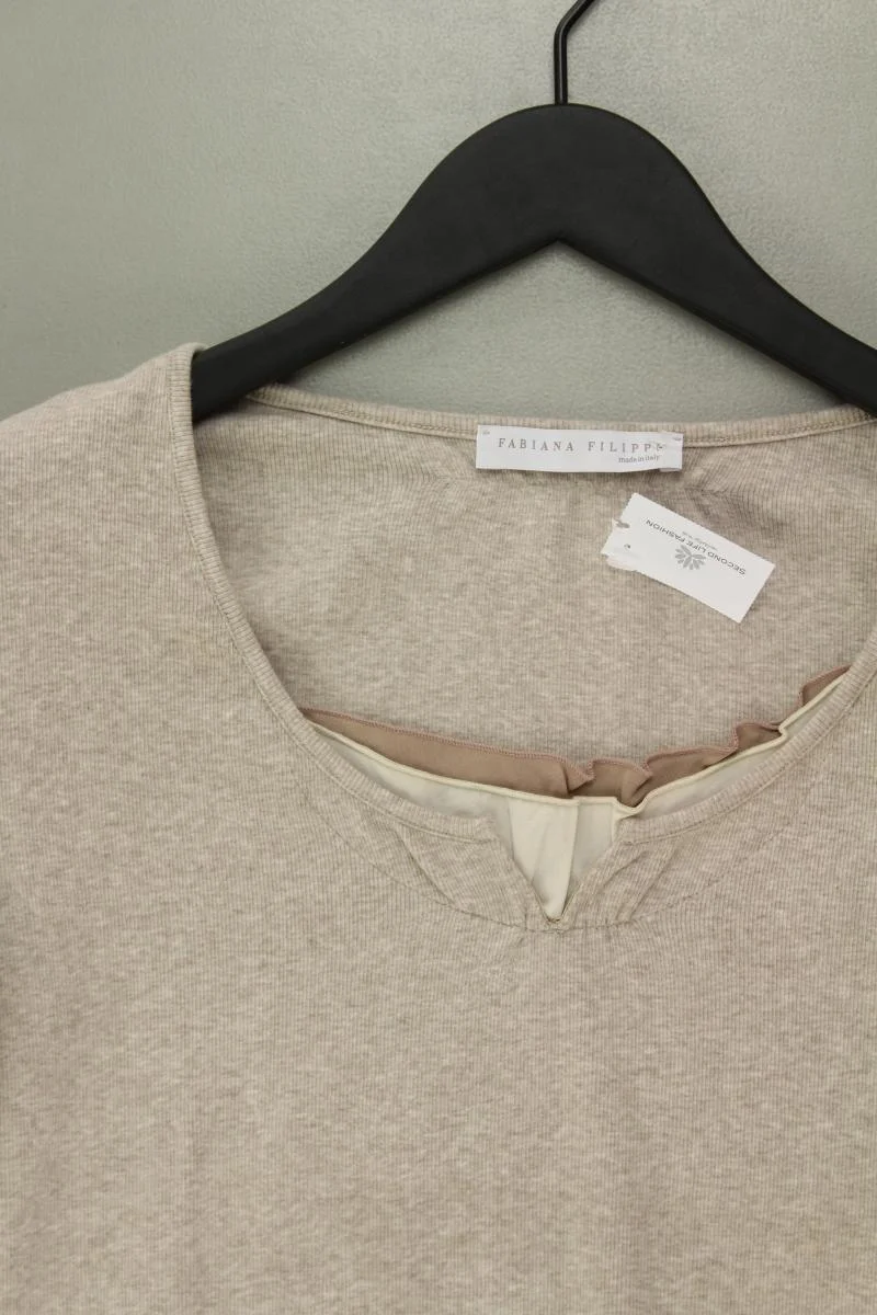 Fabiana Filippi Strickshirt Gr. IT 50 Kurzarm creme aus Baumwolle