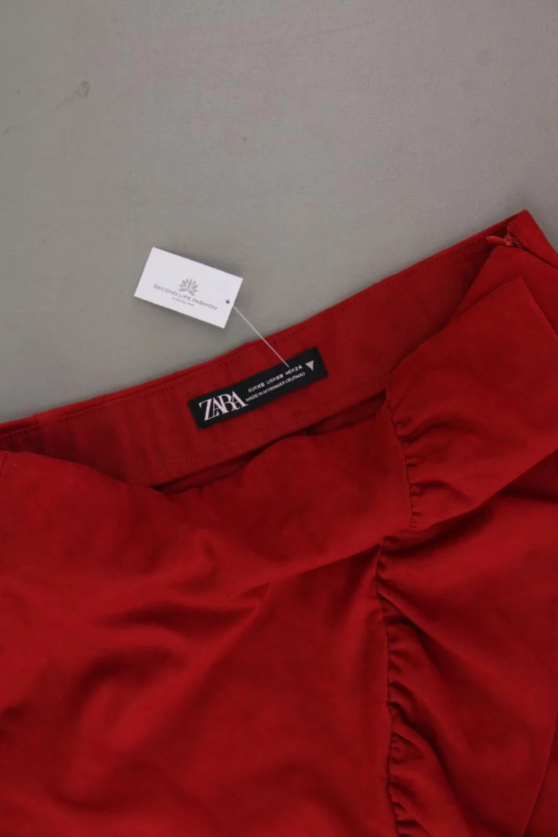 Zara Skort in Wildlederoptik Gr. XS neuwertig rot aus Polyester